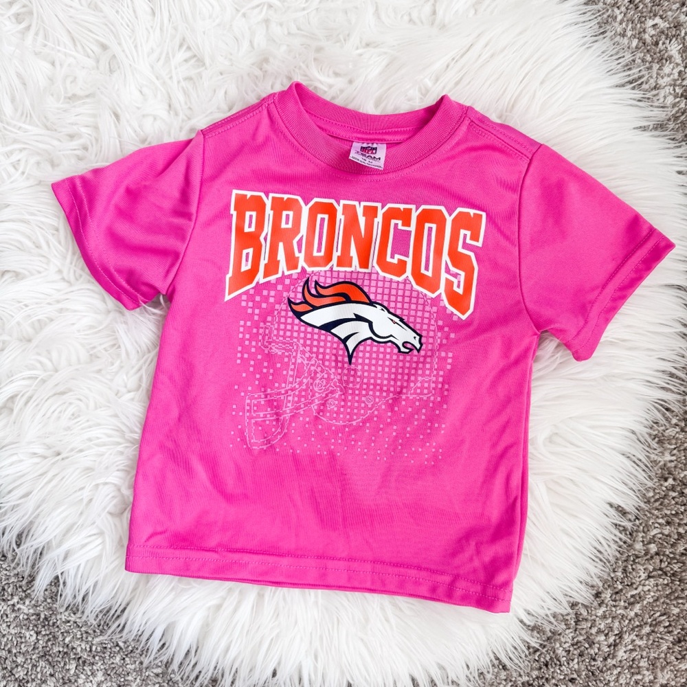 NFL Denver Broncos | Pink Toddler T-Shirt 18M
